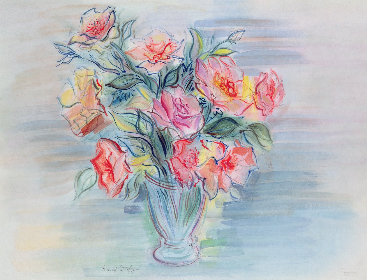 Virágcsokor egy vázában alkotó: Raoul Dufy