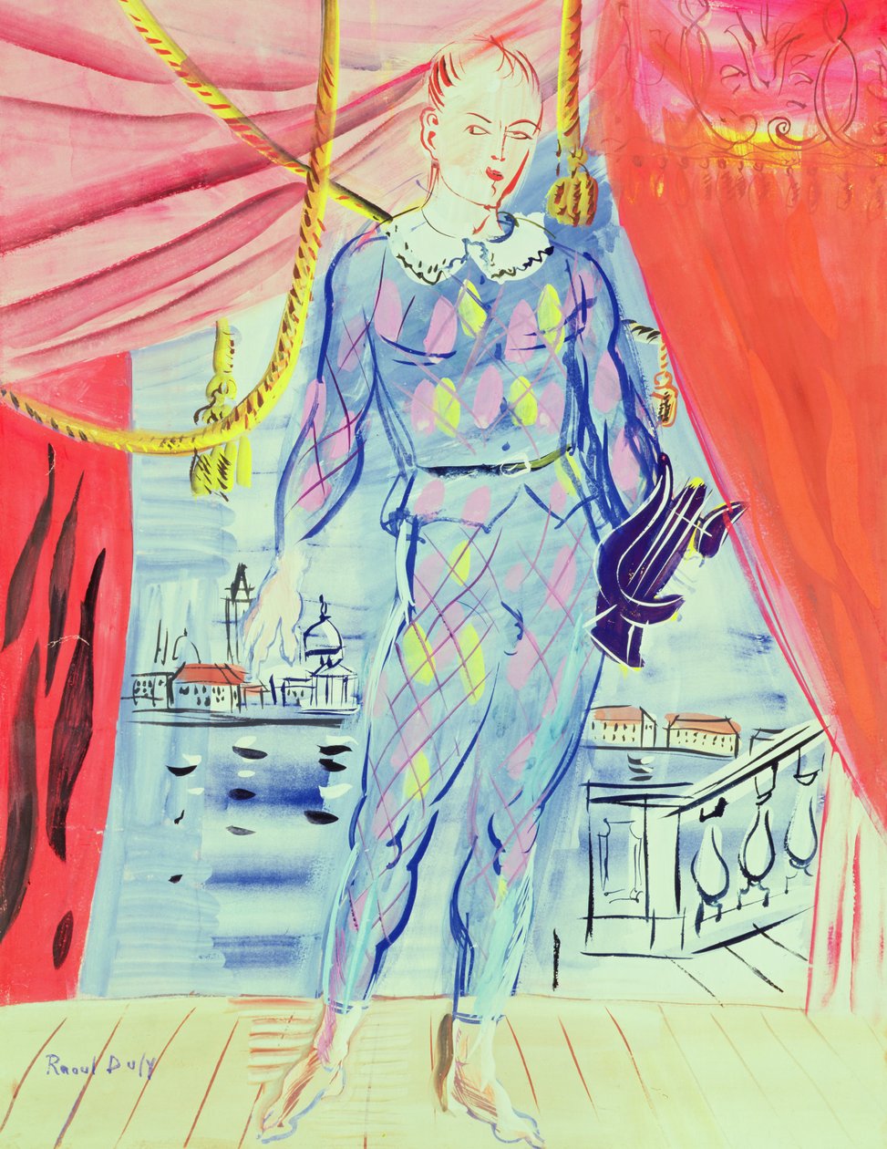 Harlekin lírával alkotó: Raoul Dufy