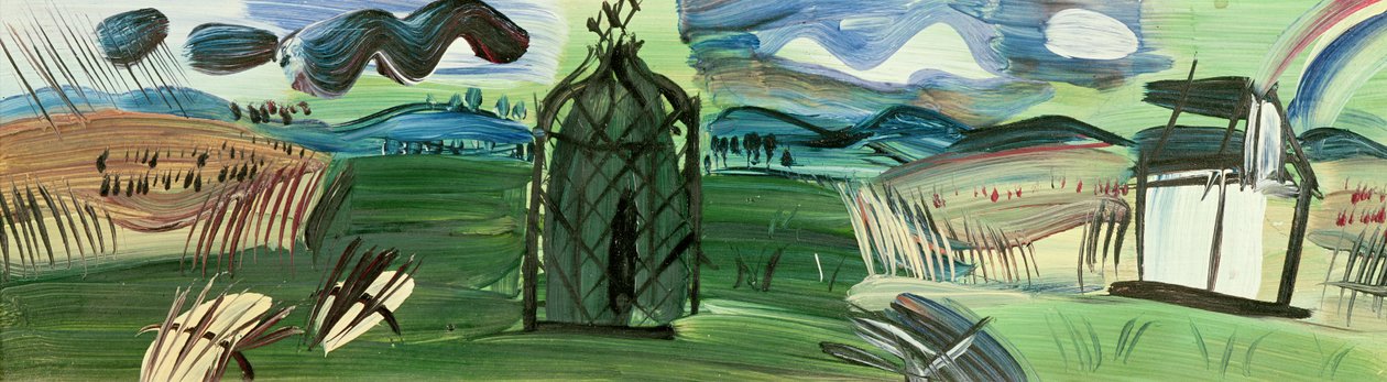 Kioszk és szivárvány (olaj, vászon) alkotó: Raoul Dufy