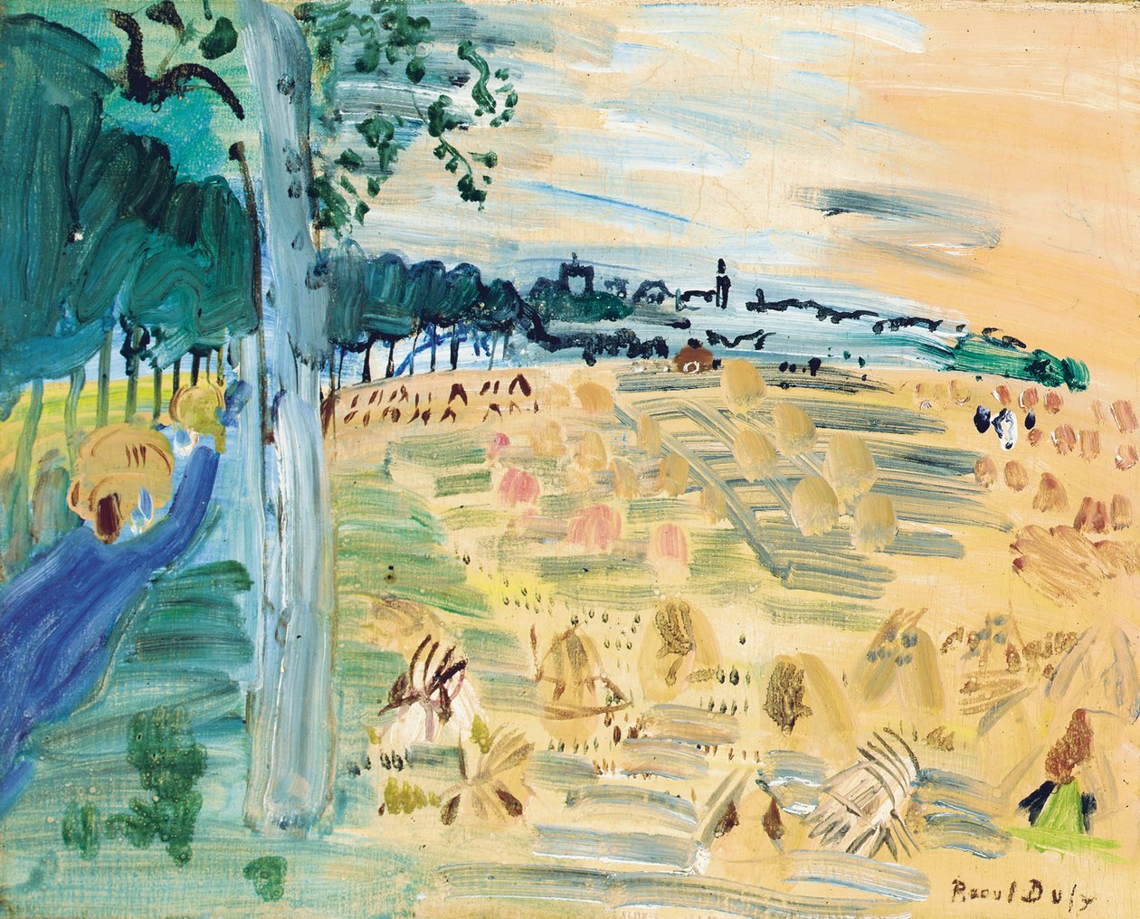 Langres, 1935 körül (olaj, vászon) alkotó: Raoul Dufy