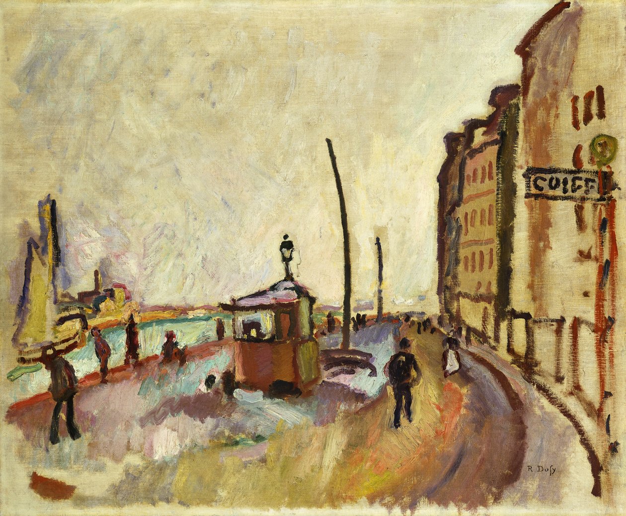 Le Havre, 1906-07 körül (olaj, vászon) alkotó: Raoul Dufy