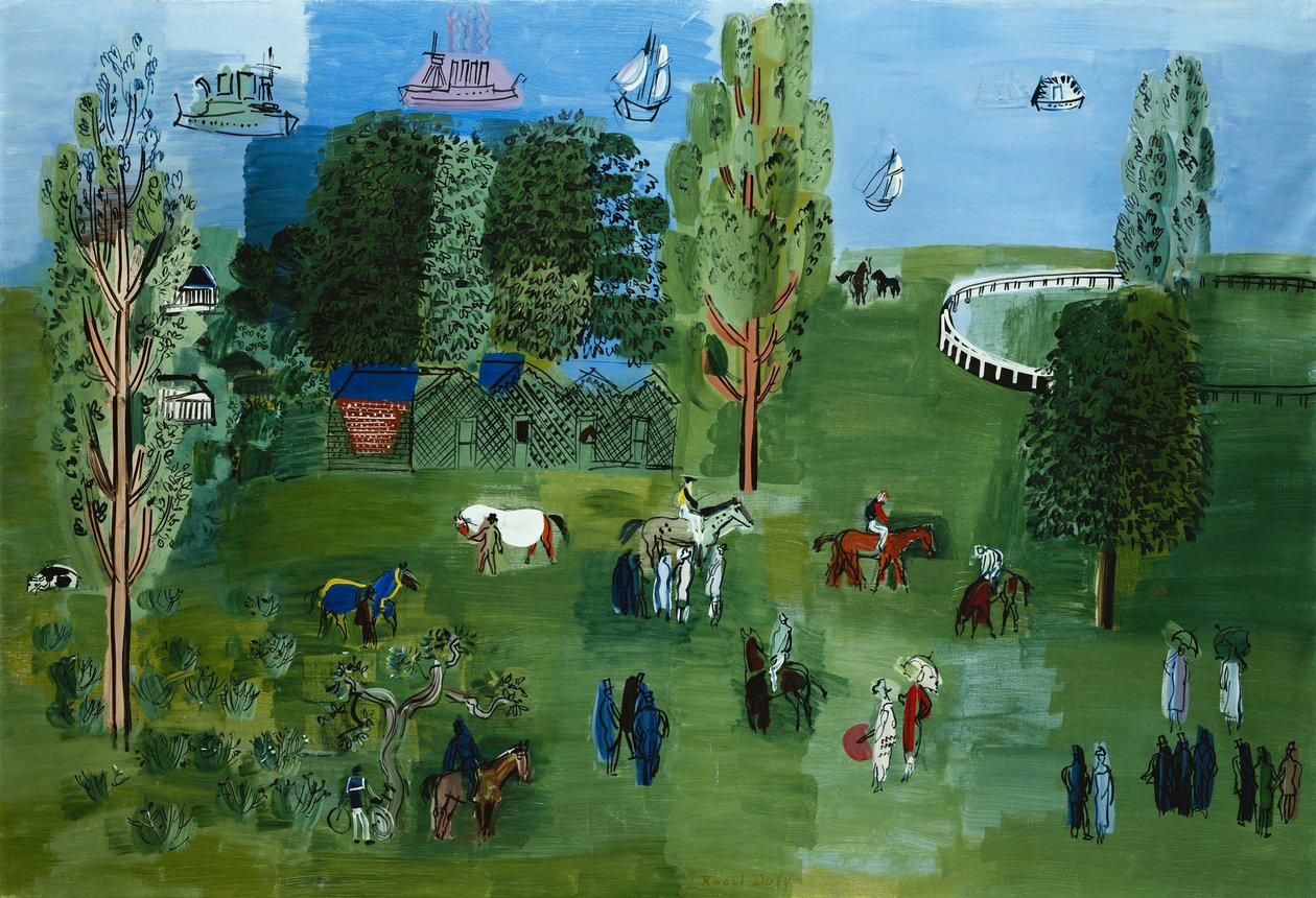 Le Paddock, 1926 körül (olaj, vászon) alkotó: Raoul Dufy