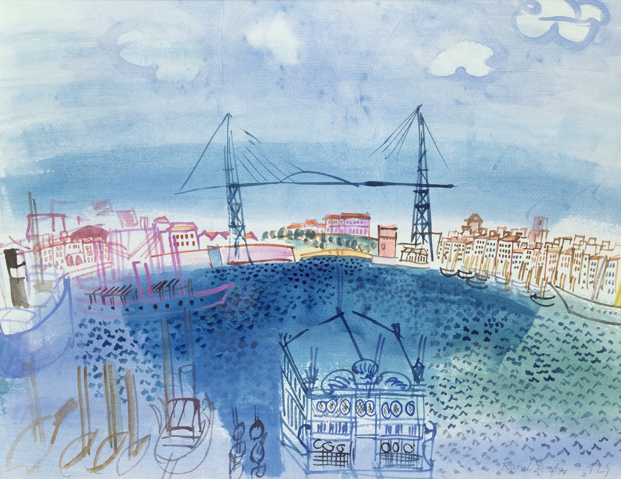 Marseille régi kikötője alkotó: Raoul Dufy