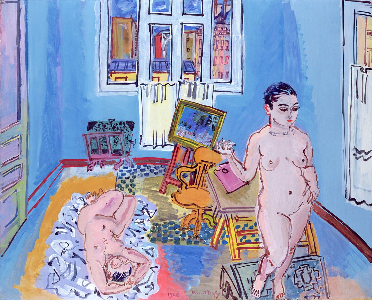 A két modell alkotó: Raoul Dufy