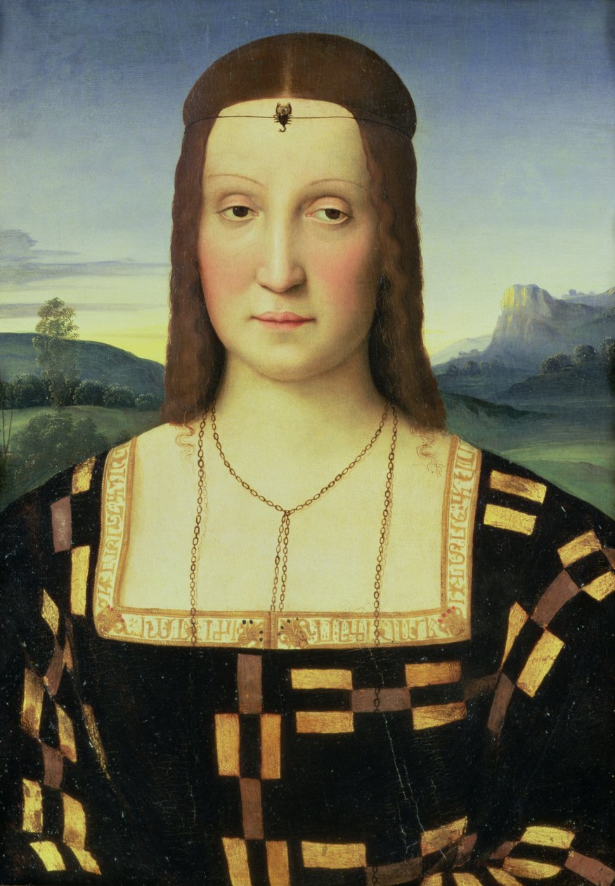 Erzsébet Gonzaga portréja, 1504 körül alkotó: Raffaello Sanzio Raphael