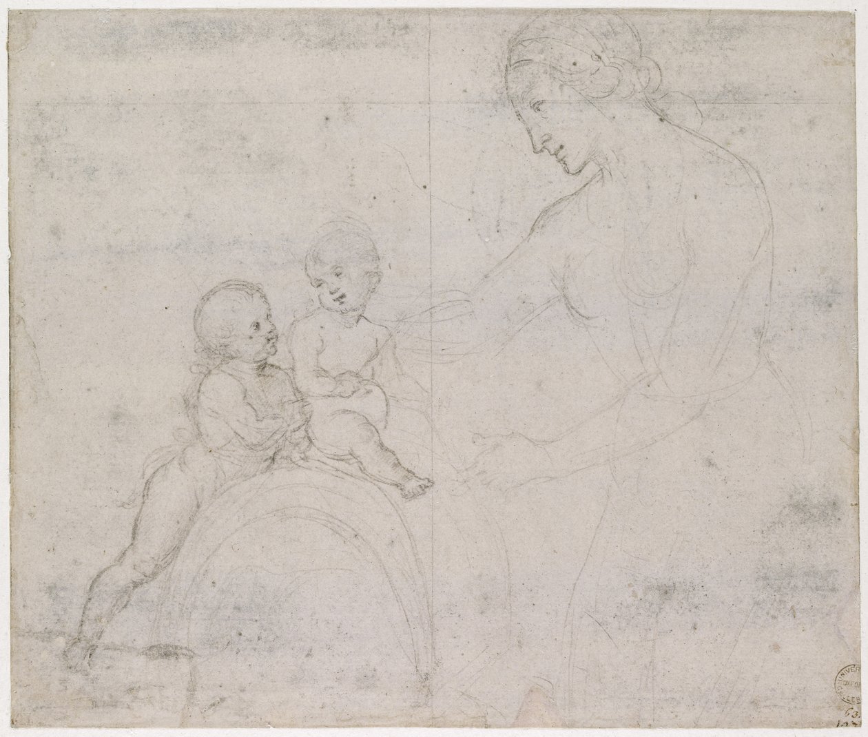 A Szűz és a Gyermek Szent Jánossal, WA1846.146 alkotó: Raffaello Sanzio Raphael