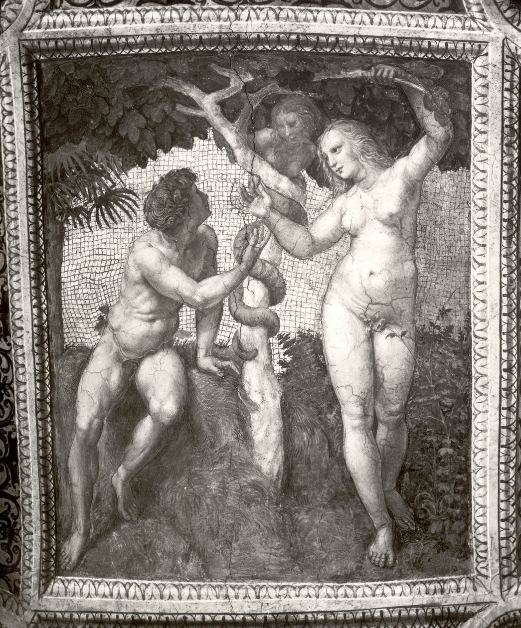 Ádám és Éva, a Stanza della Segnaturából, 1508-11 alkotó: Raffaello Sanzio Raphael
