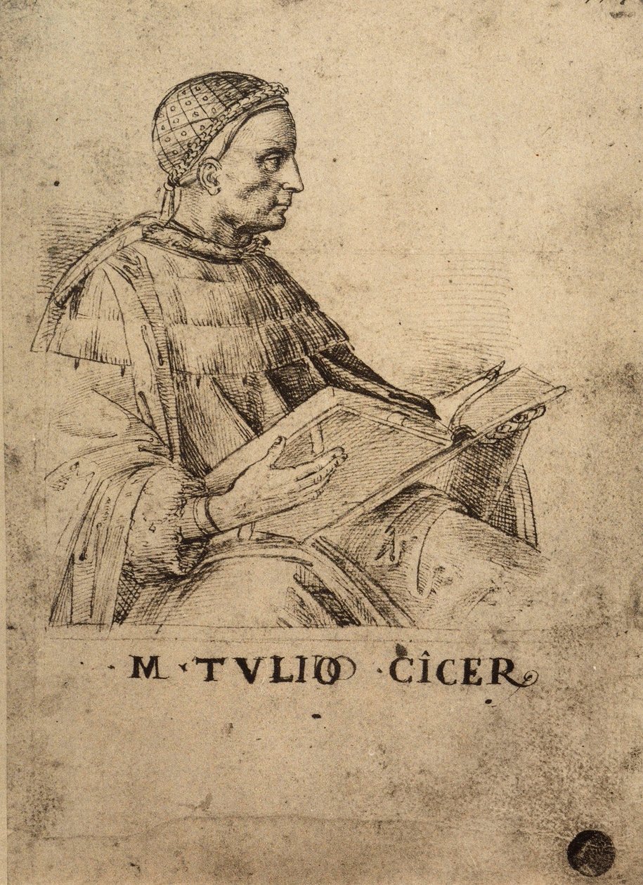 Cicero; Raphael rajza. Gallerie dellAccademia, Velence alkotó: Raffaello Sanzio Raphael