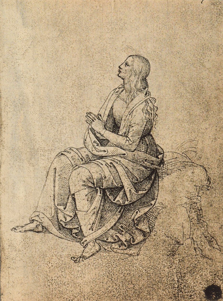 Imádkozó női alak; Raphael rajza. Gallerie dellAccademia, Velence alkotó: Raffaello Sanzio Raphael