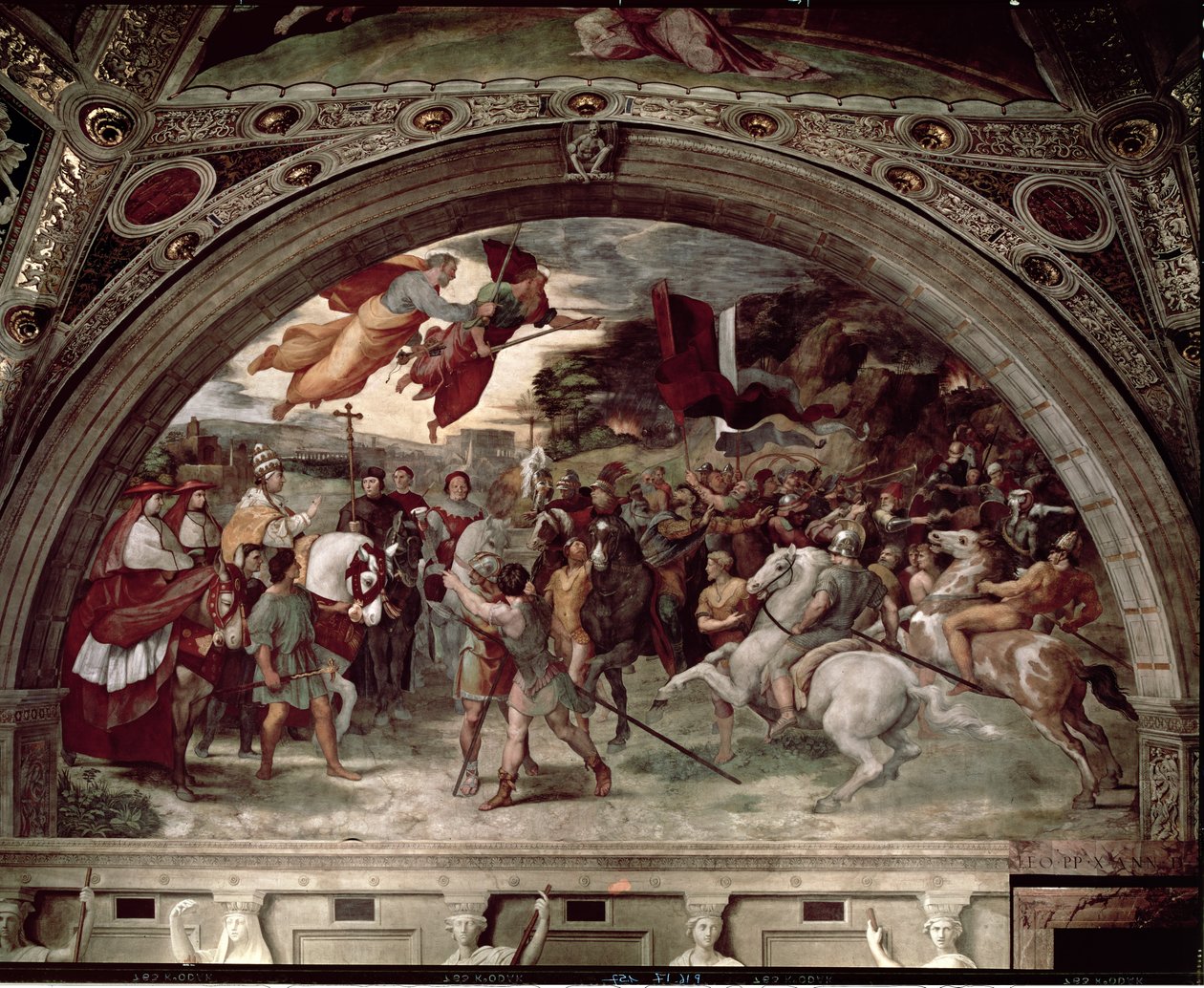 I. Leó pápa (kb. 390-461) Visszaverik Attilát (kb. 406-453) 1511-14 alkotó: Raffaello Sanzio Raphael
