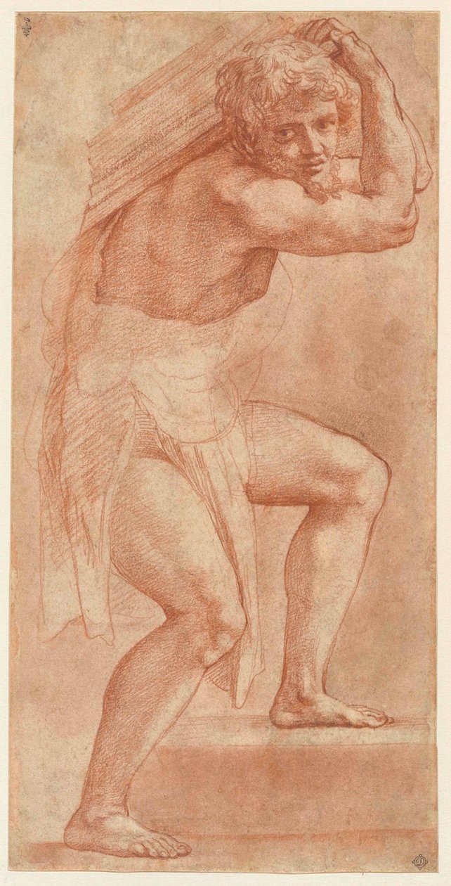 Férfi félig bebugyolálva, terhet cipelve, 1514-1516. alkotó: Raphael