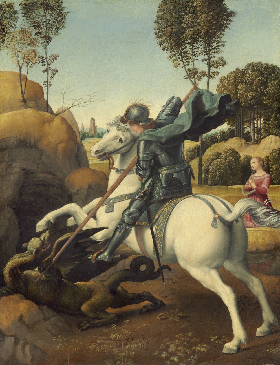 Szent György és a sárkány, 1506 körül alkotó: Raphael