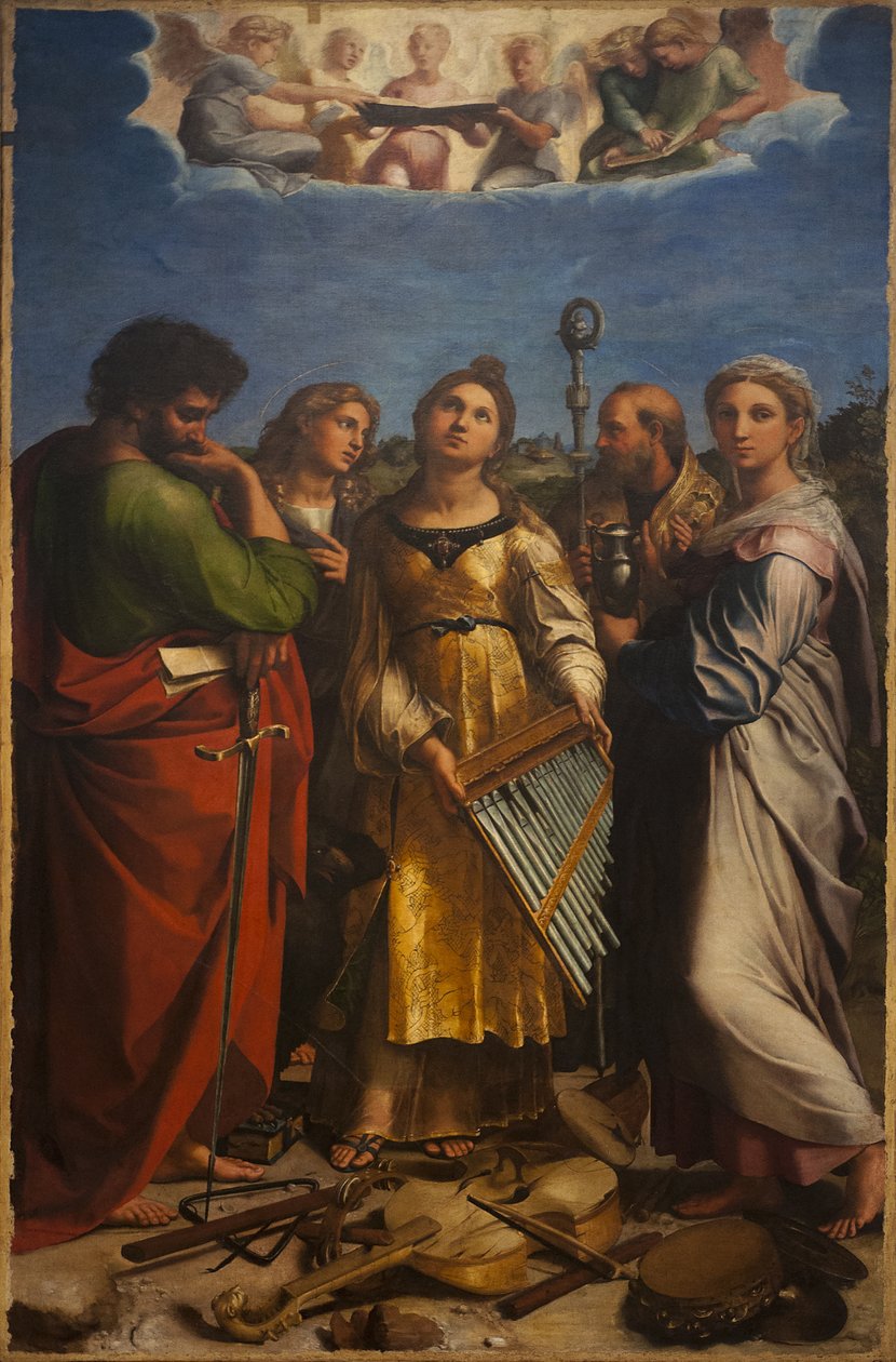 Szent Cecília extázisa, 1514 körül alkotó: Raphael