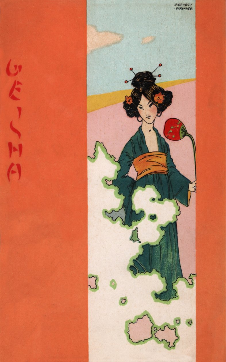 Gésa, 1900 körül (illusztráció) alkotó: Raphael Kirchner