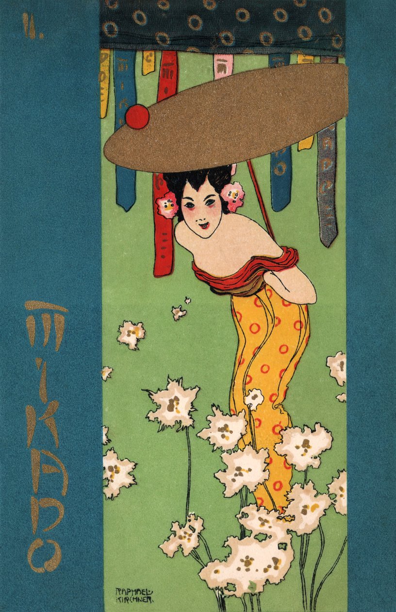 Gésa, 1900 körüli (illusztráció) alkotó: Raphael Kirchner