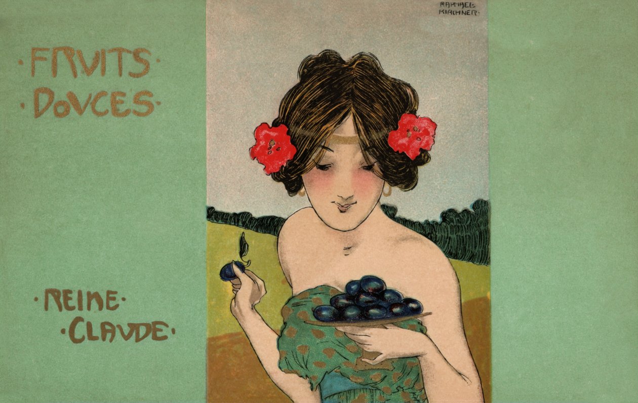 Greengages, 1900 körüli (illusztráció) alkotó: Raphael Kirchner