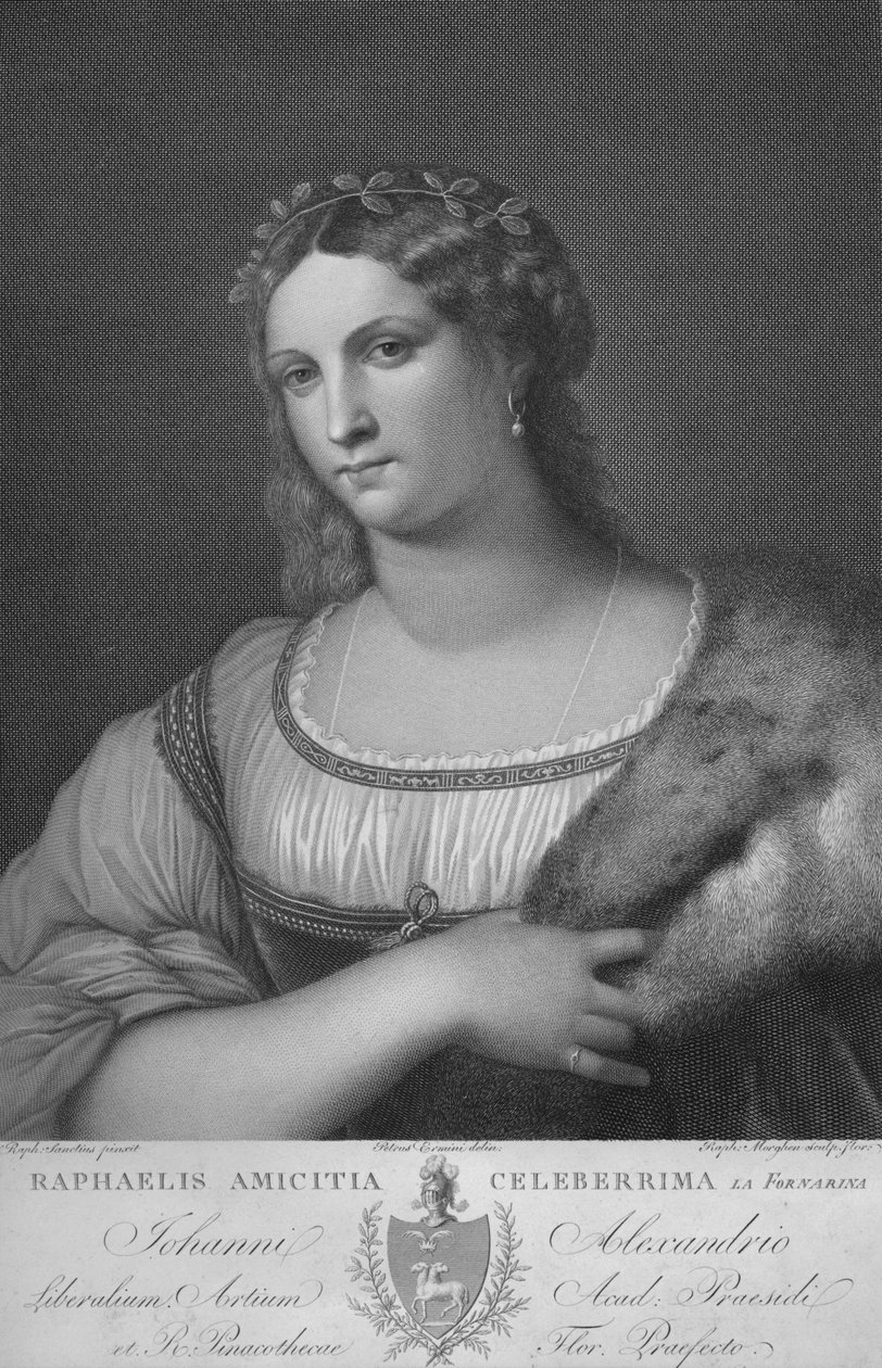„La Fornarina”, 1814. alkotó: Raphael Morghen