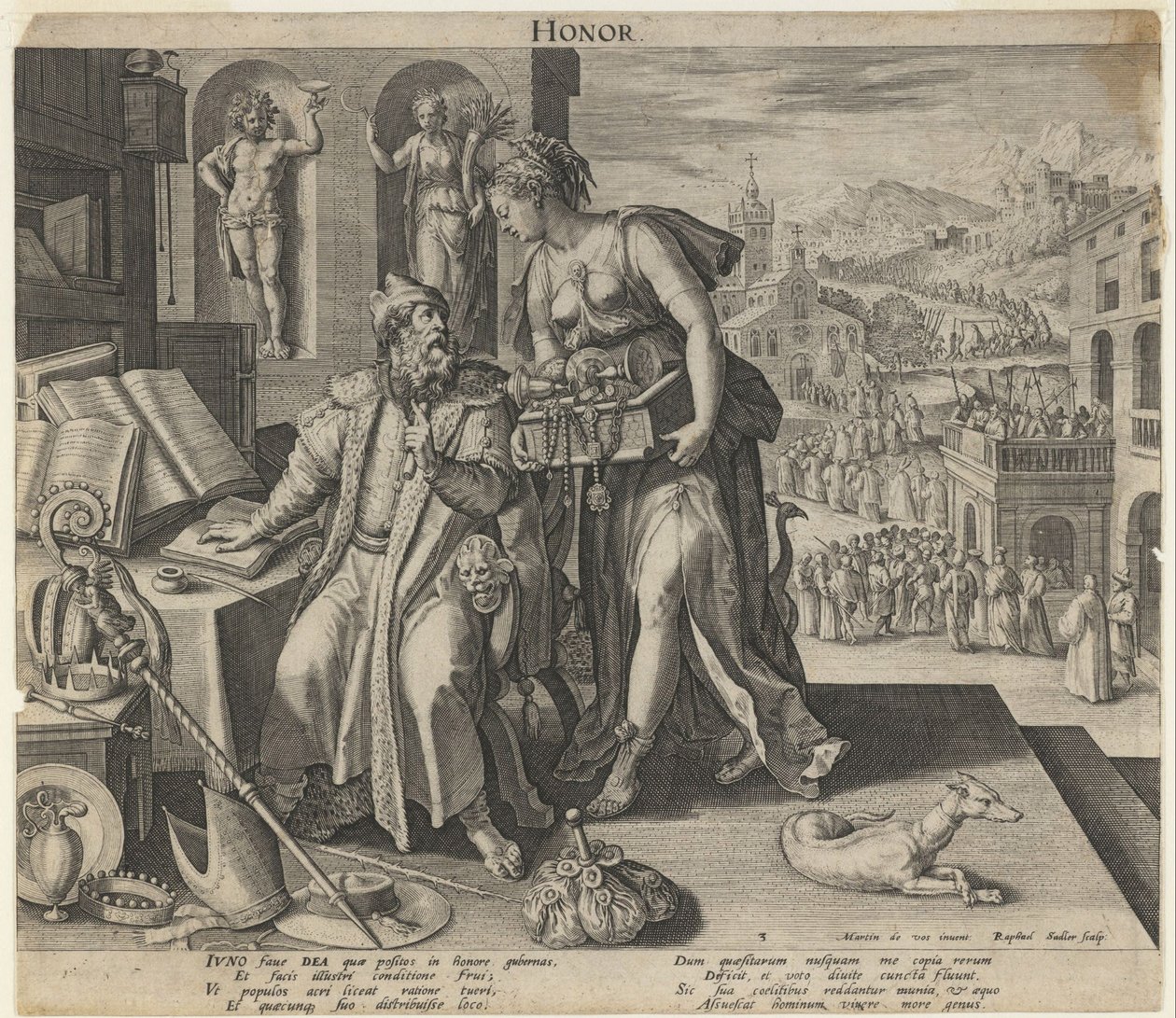 Becsület, 1591 alkotó: Raphael Sadeler the Elder