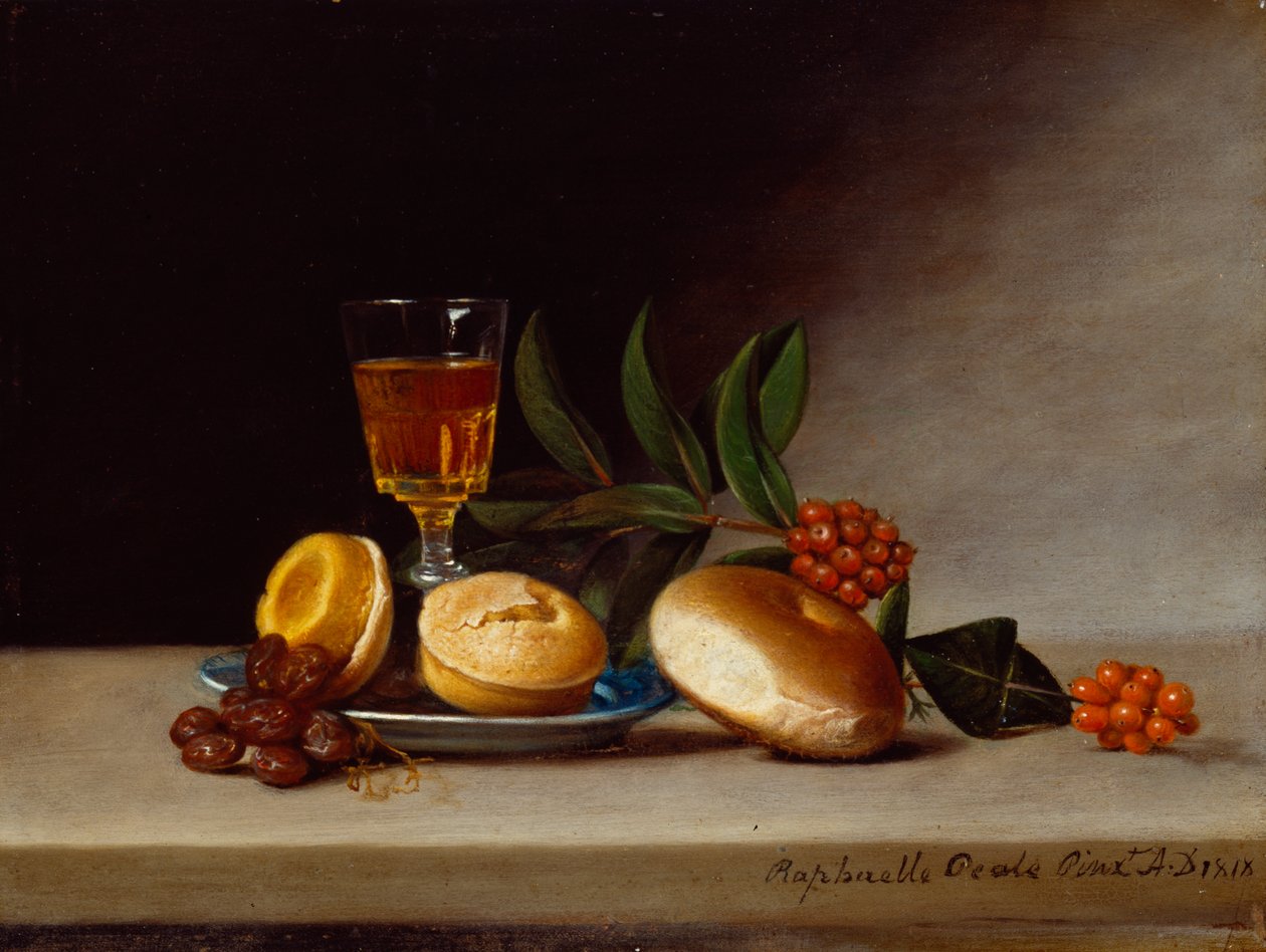 Csendélet borospohárral, 1818 alkotó: Raphaelle Peale