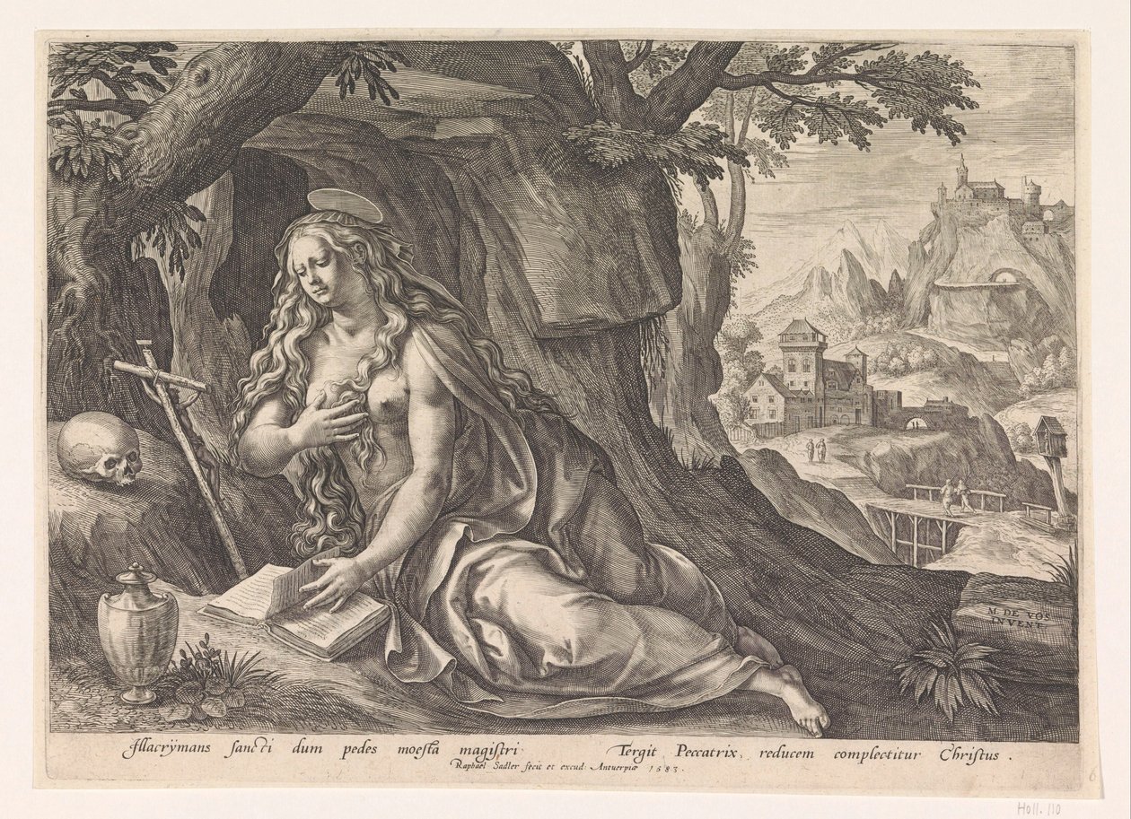 Mária Magdolna in de wildernis alkotó: Raphaël Sadeler (I)