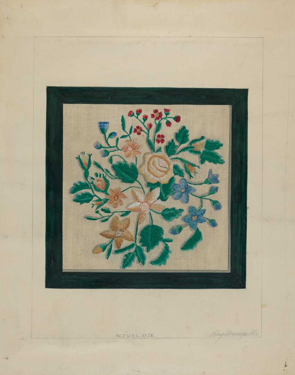 Hímződarab, c. 1936. alkotó: Raymond Manupelli