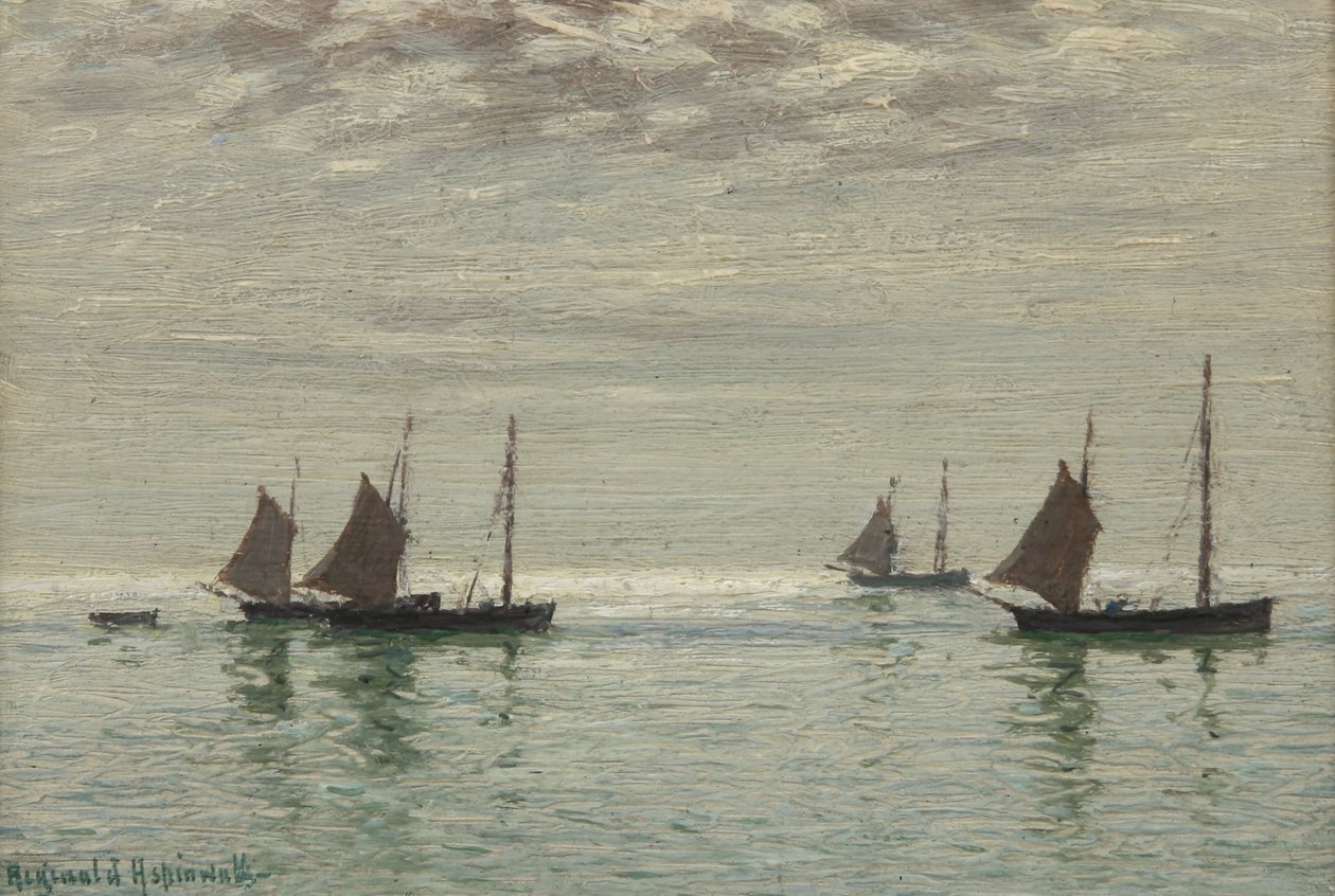 Otthon a reggeli dagályon, 1886 körül alkotó: Reginald Aspinwall