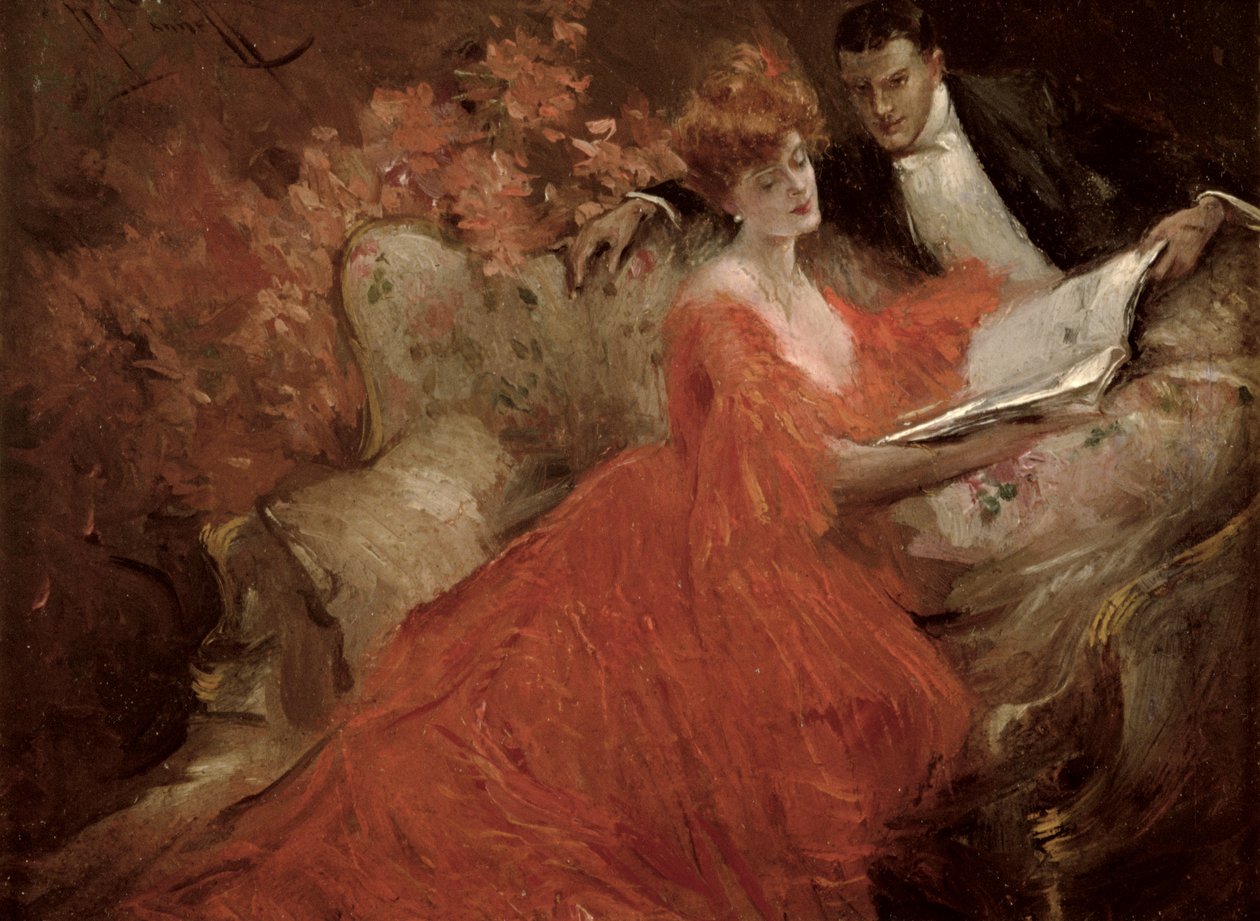 Flört, 1910 alkotó: Reginald Pannett