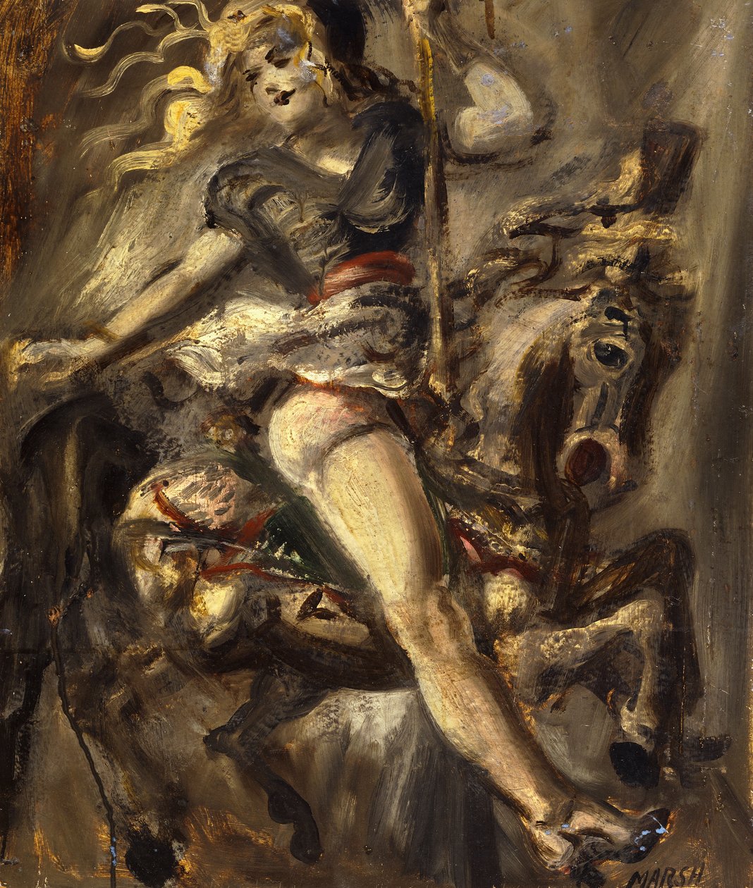 A körhintán alkotó: Reginald Marsh
