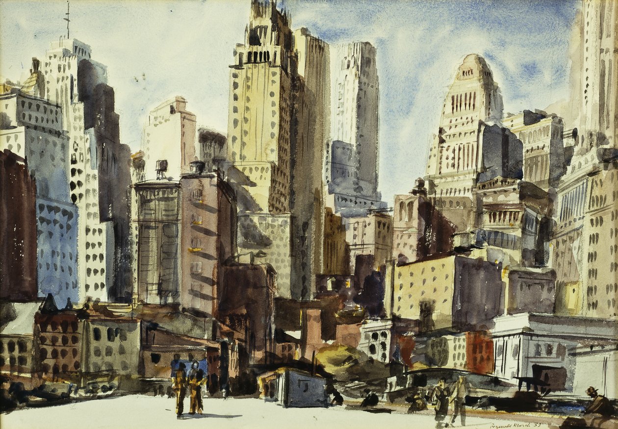 Kilátás a Coenties Slipről alkotó: Reginald Marsh