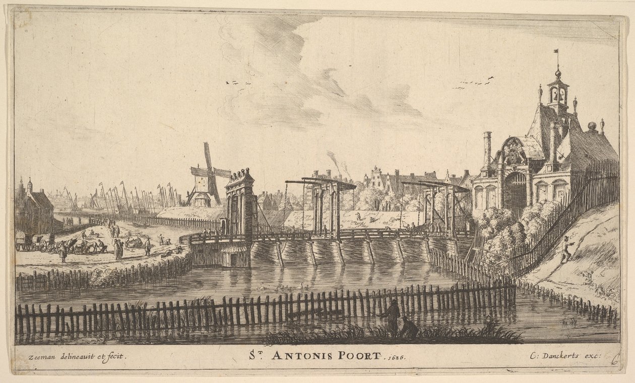 St. Antonis Poort, Amszterdam, 17. század közepe. alkotó: Reinier Zeeman