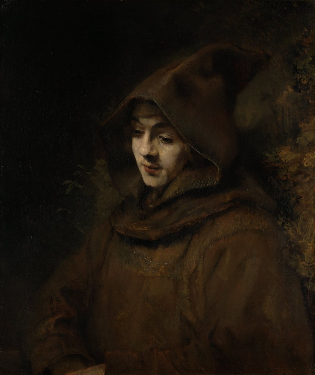 Rembrandt fia, Titus szerzetes szokásban alkotó: Rembrandt van Rijn