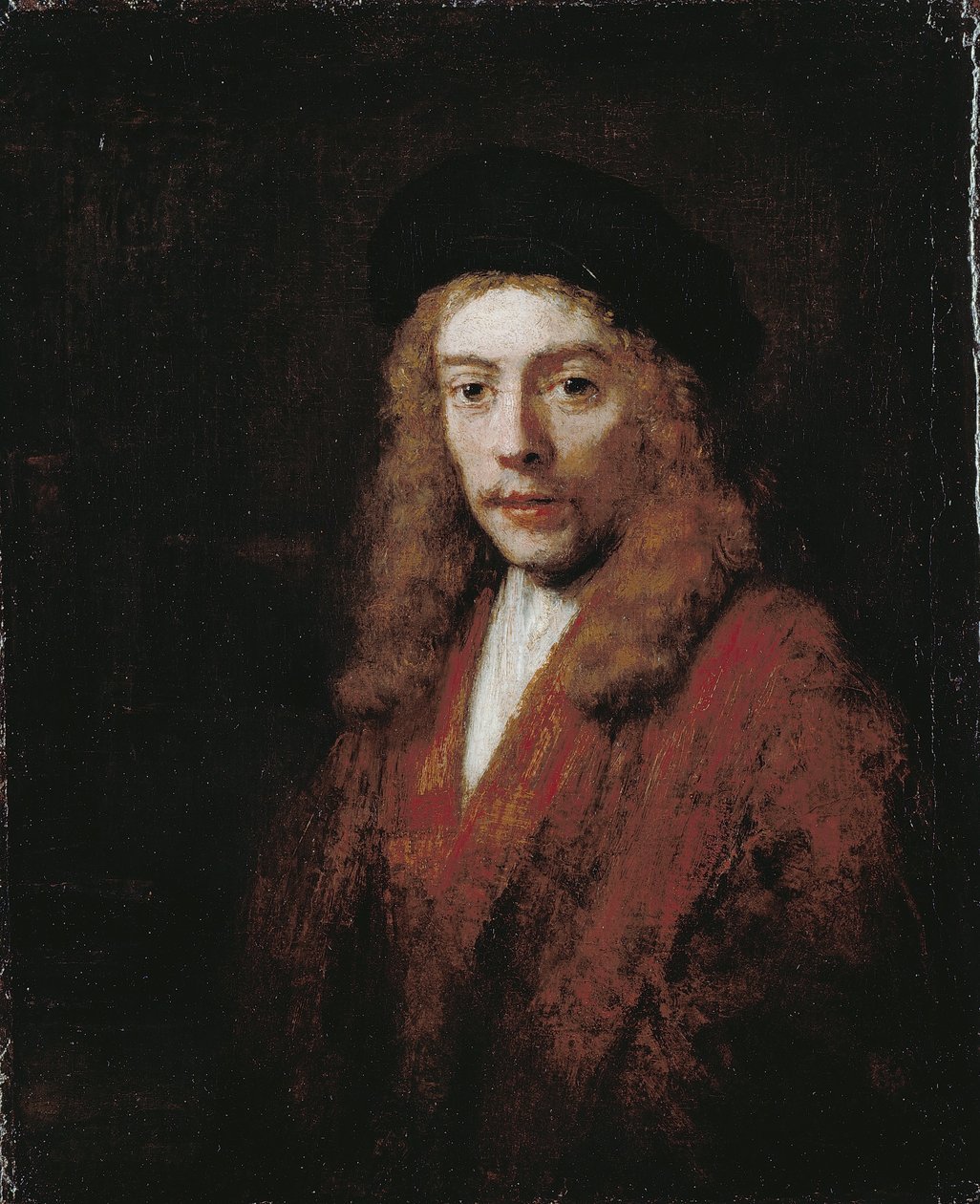 Egy fiatalember, talán a művészek, Titusz alkotó: Rembrandt van Rijn