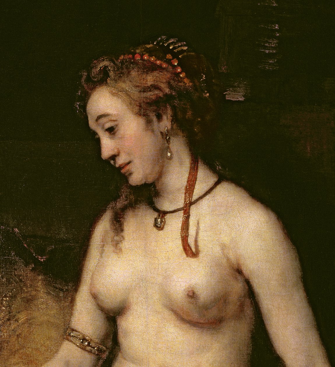Bathsheba Bathing, 1654 (44593 részlet) alkotó: Rembrandt van Rijn