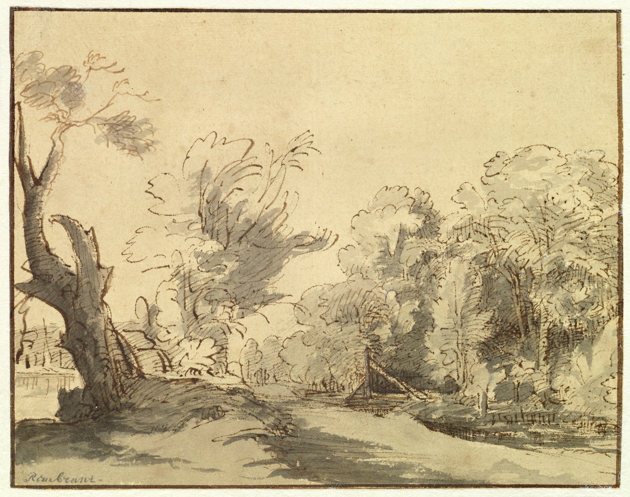 Tájkép alkotó: Rembrandt van Rijn