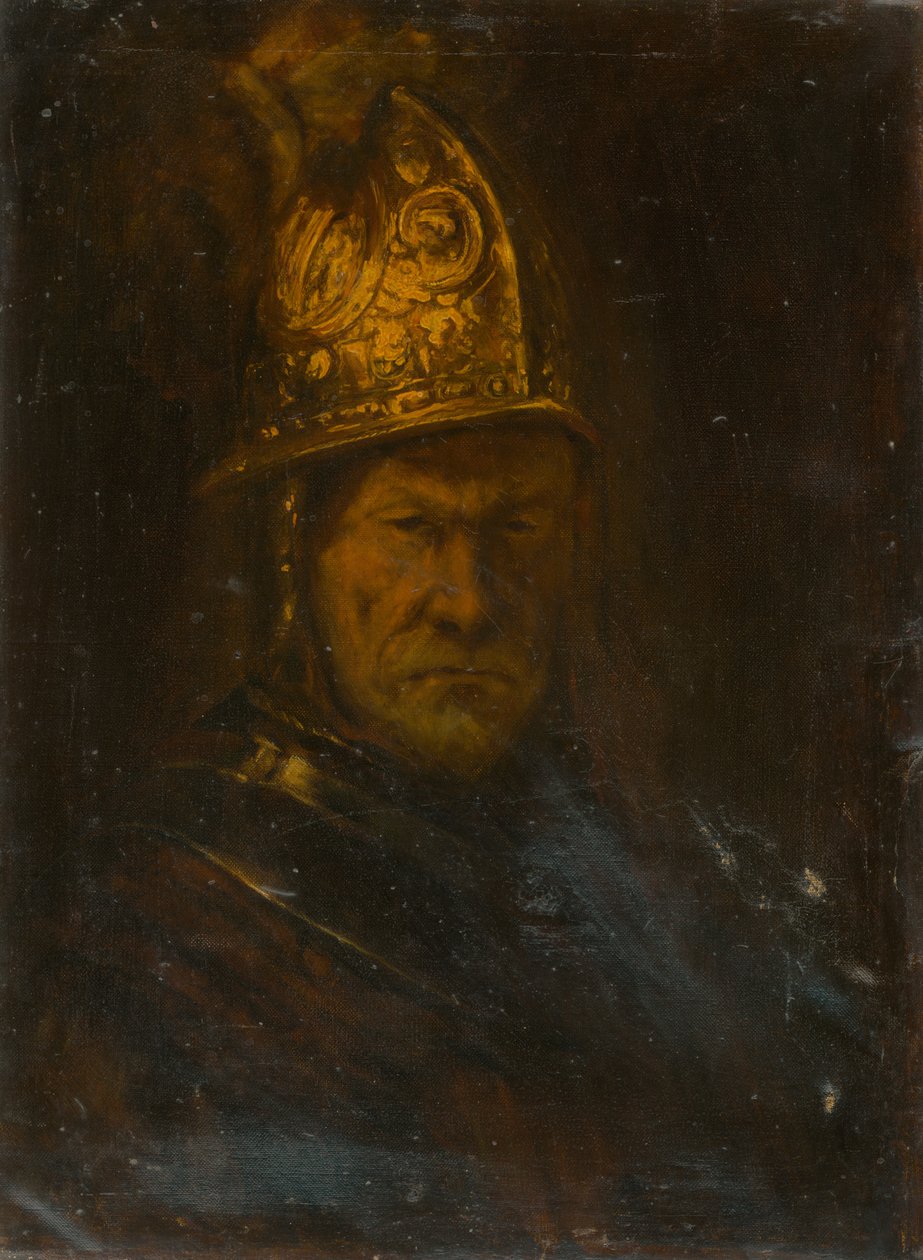 Férfi arany sisakkal alkotó: Rembrandt van Rijn