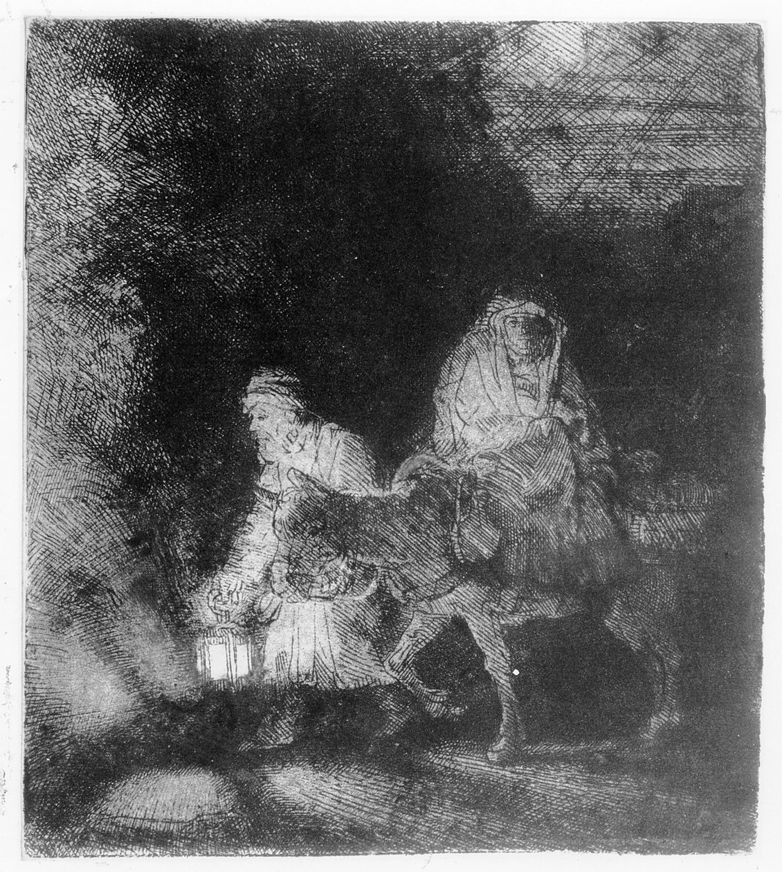 Repülés Egyiptomba, 1651 alkotó: Rembrandt van Rijn