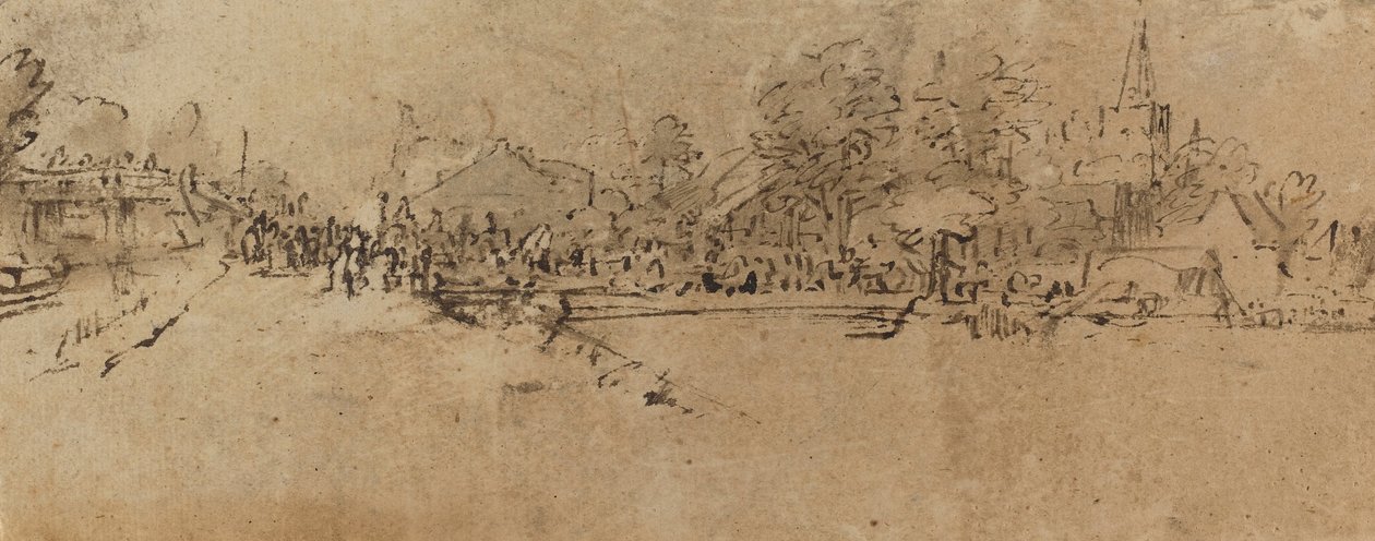Diemen kilátása alkotó: Rembrandt van Rijn