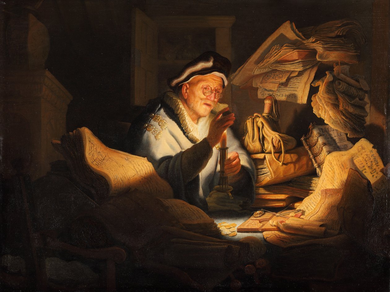 A pénzváltó alkotó: Rembrandt