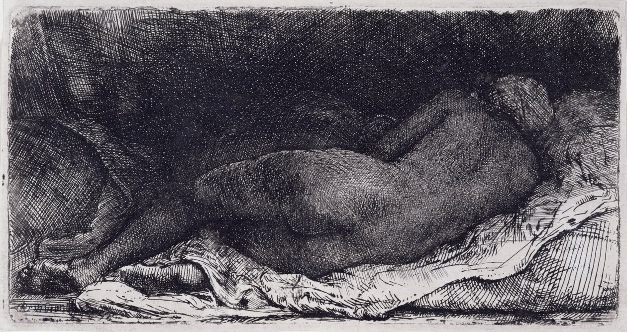 Negress fekve alkotó: Rembrandt van Rijn