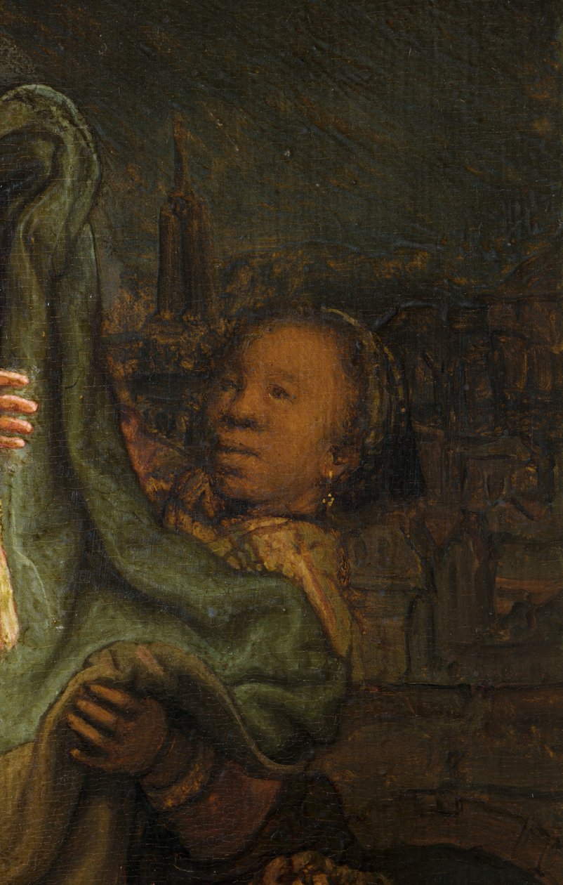 A látogatás, részlet alkotó: Rembrandt van Rijn