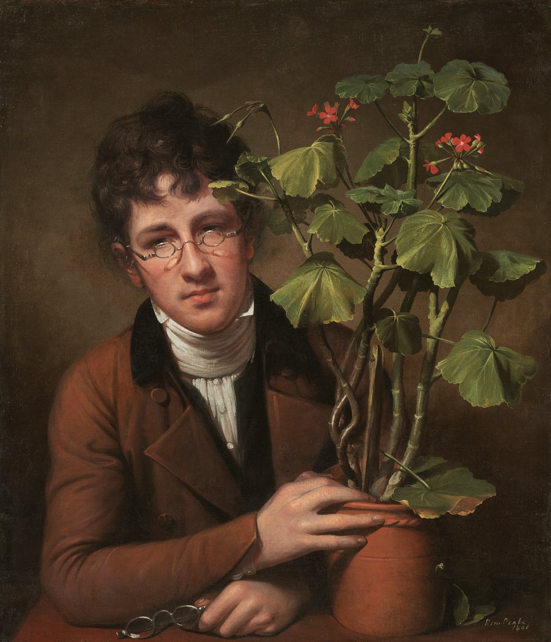 Rubens Peale muskátlival alkotó: Rembrandt Peale