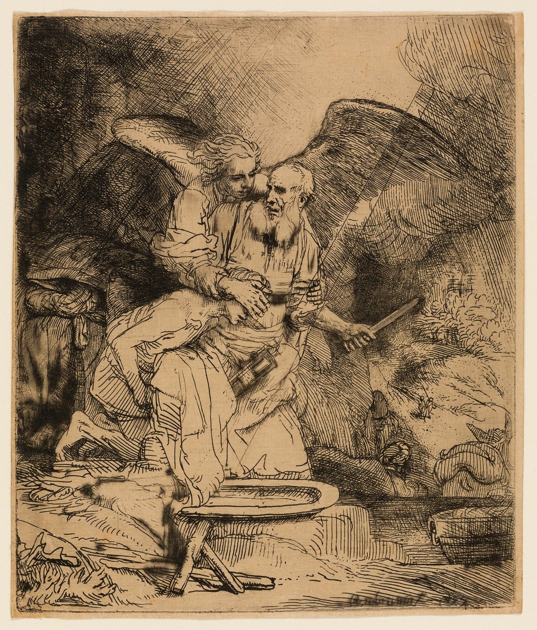 Ábrahám áldozata alkotó: Rembrandt van Rijn