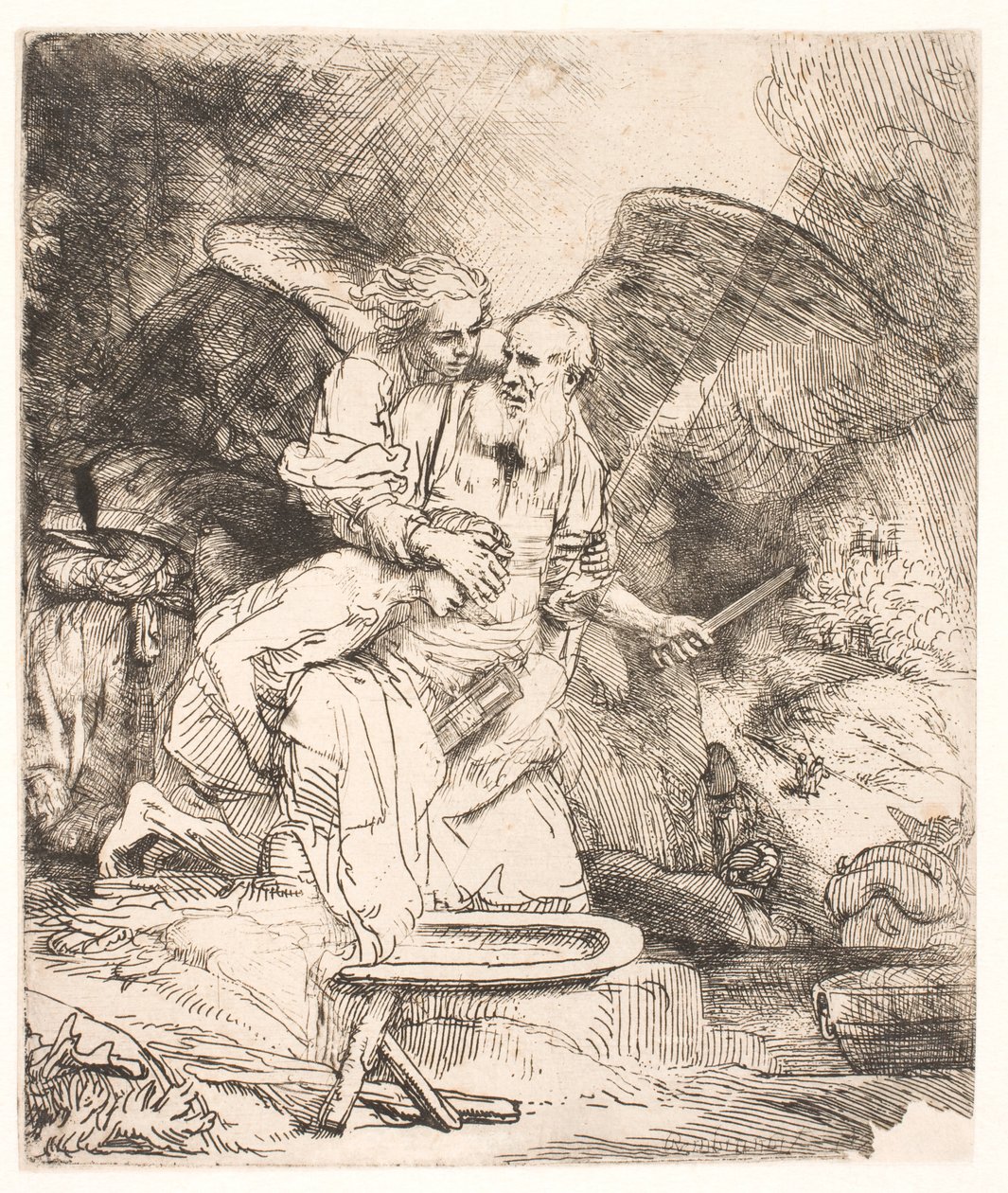 Ábrahám áldozata alkotó: Rembrandt van Rijn