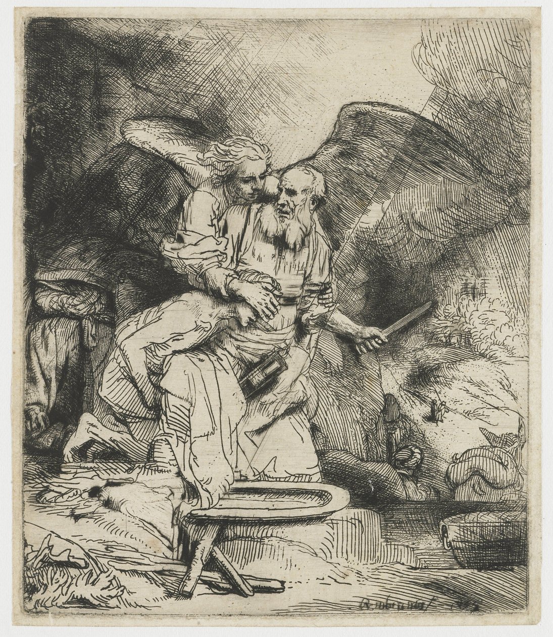 Ábrahám áldozata alkotó: Rembrandt van Rijn