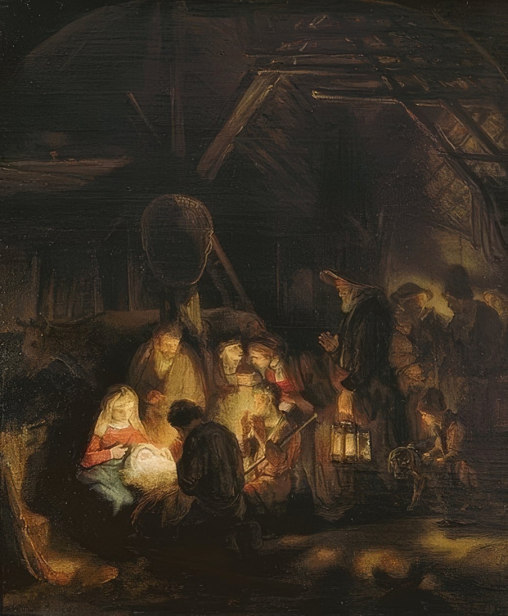 A Pásztorok imádata. 1646 alkotó: Rembrandt van Rijn