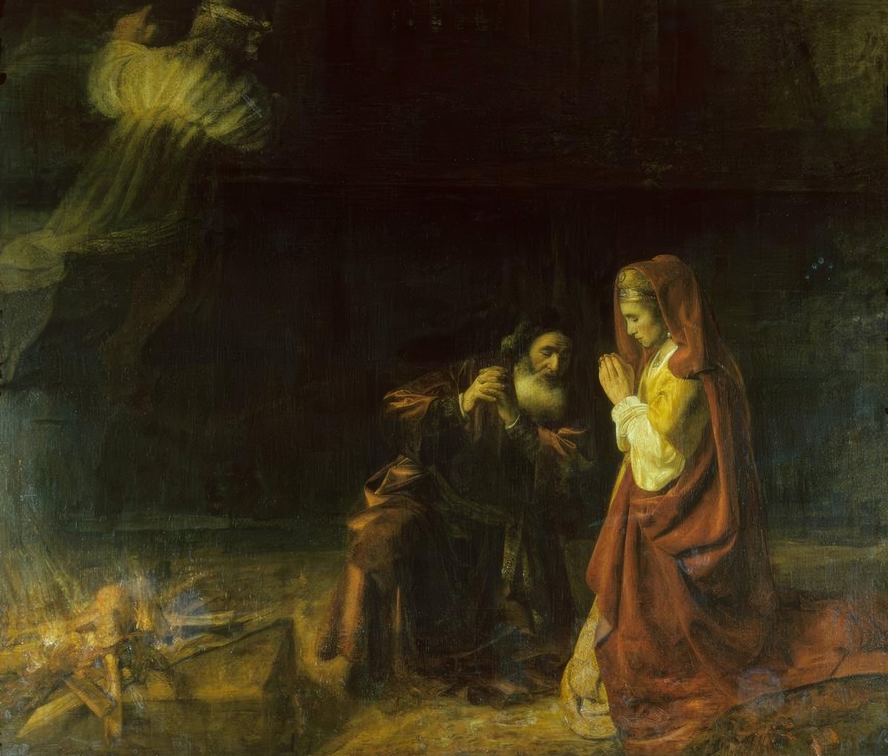 Manoah áldozata alkotó: Rembrandt van Rijn