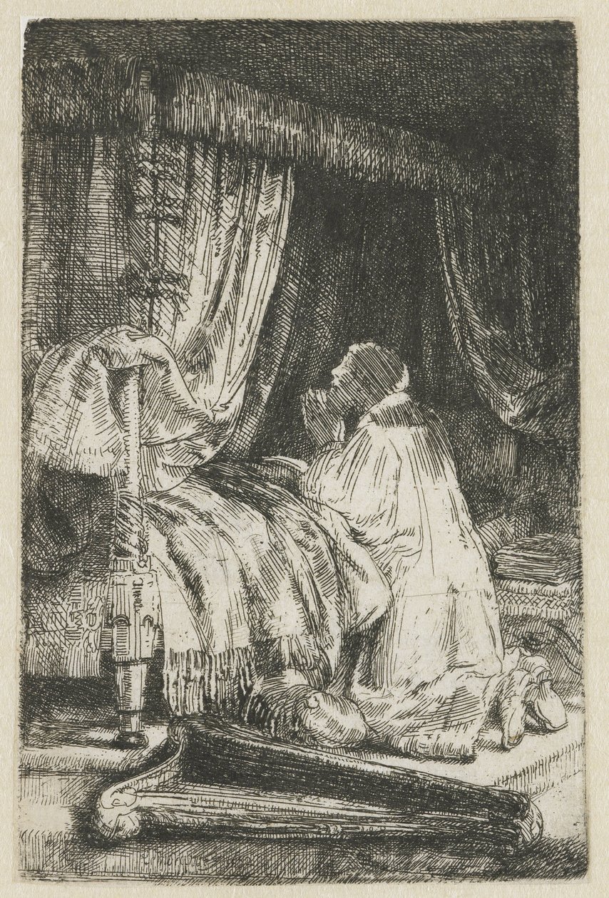 Dávid az imában alkotó: Rembrandt van Rijn