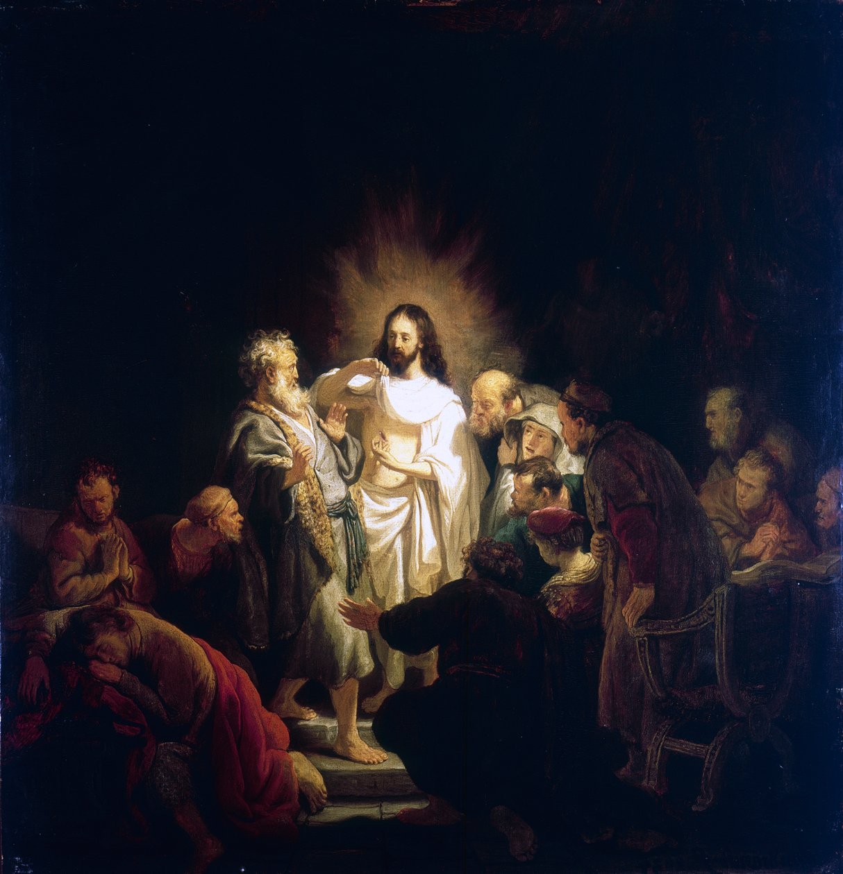 Kételkedő Tamás, 1634 alkotó: Rembrandt van Rijn