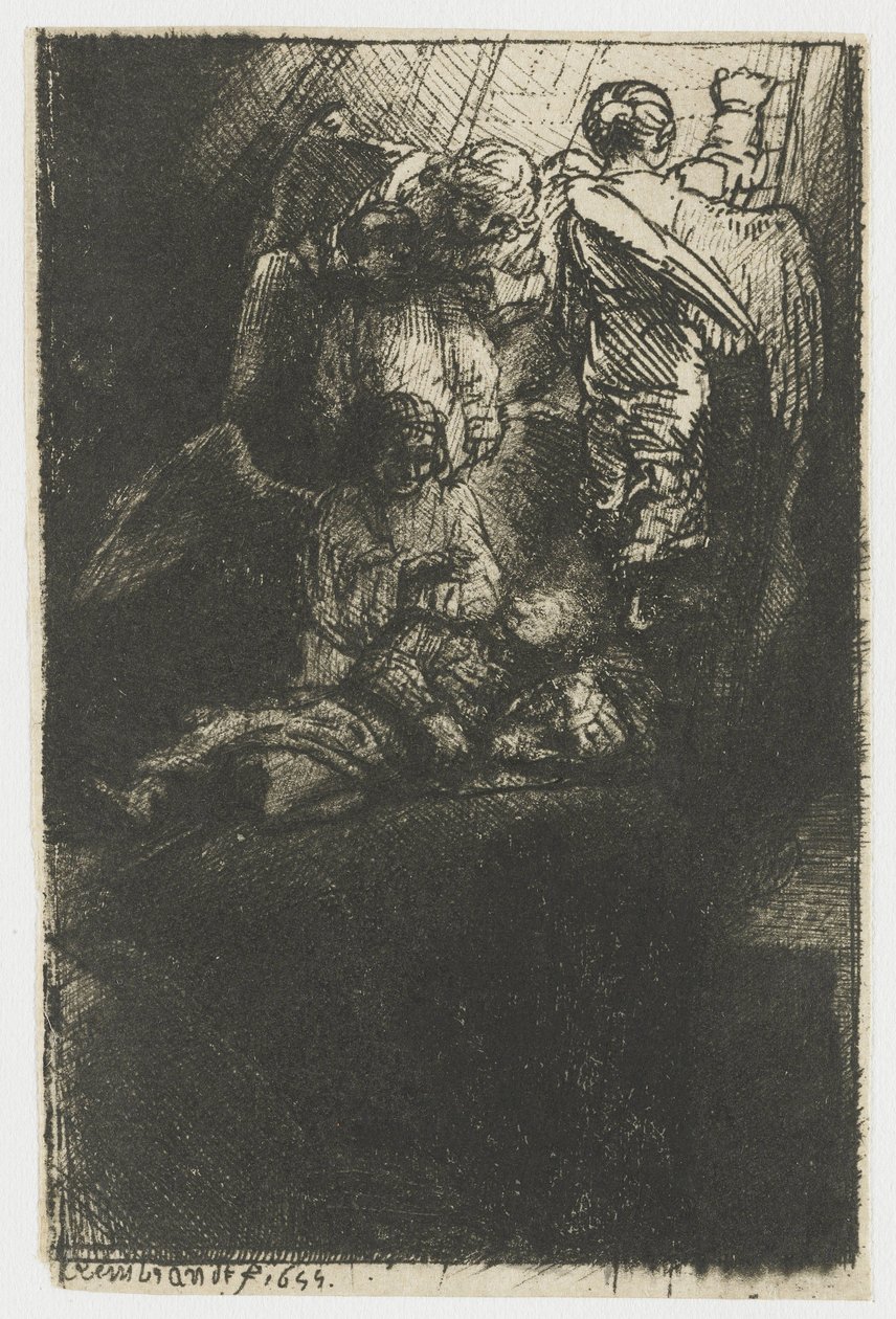 Jákob létrája alkotó: Rembrandt van Rijn