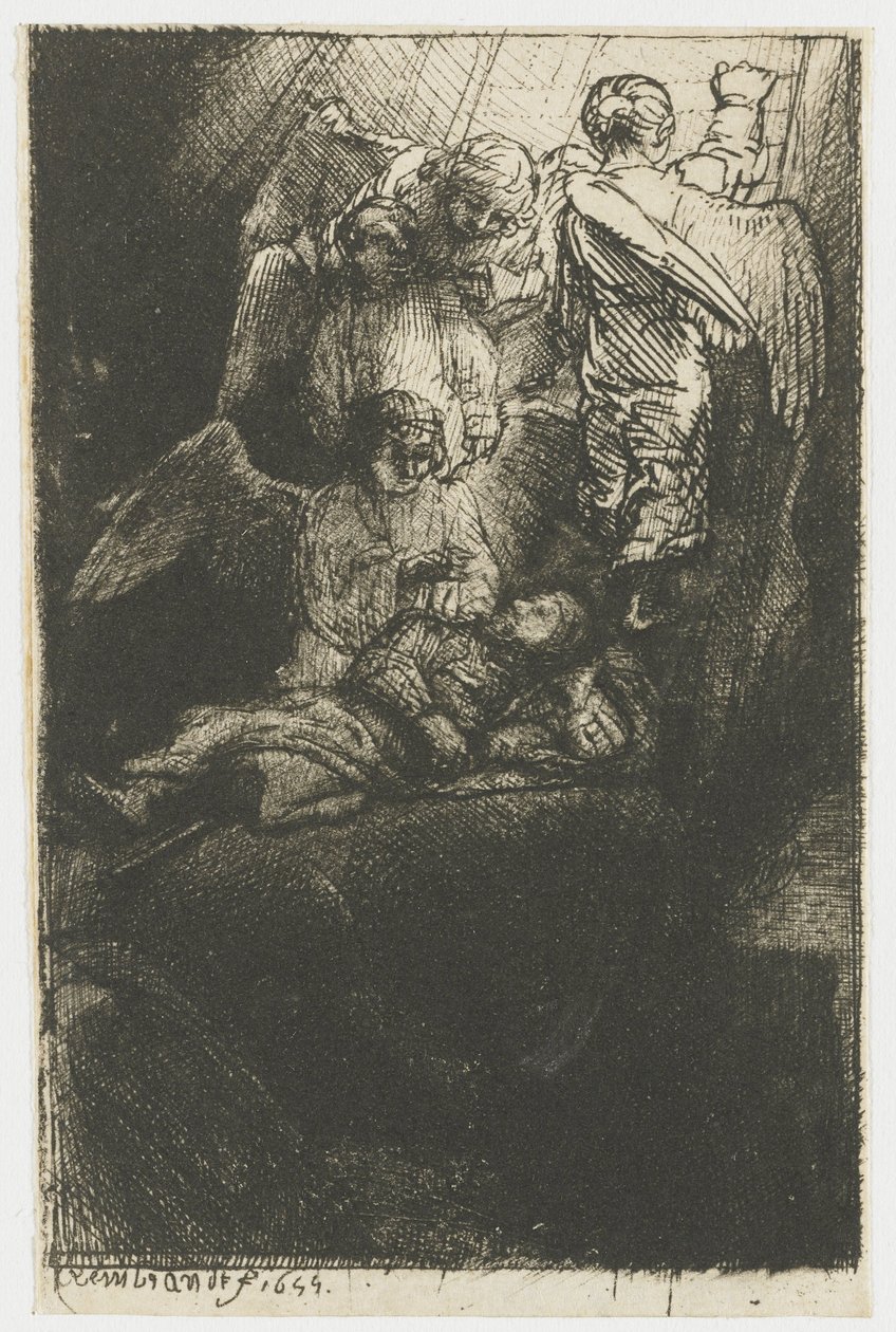 Jákob létrája alkotó: Rembrandt van Rijn